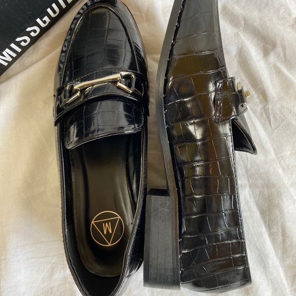 MISSGUIDED patent faux leather croc loafers - Picture 6 of 11